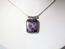 Pendentif / Anhänger Argent 925 & Charoite / Charoit - NEUF
