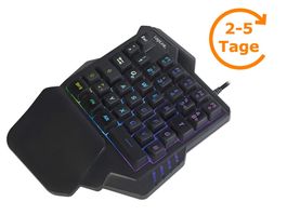 Einhand-Gaming-Tastatur mit LED