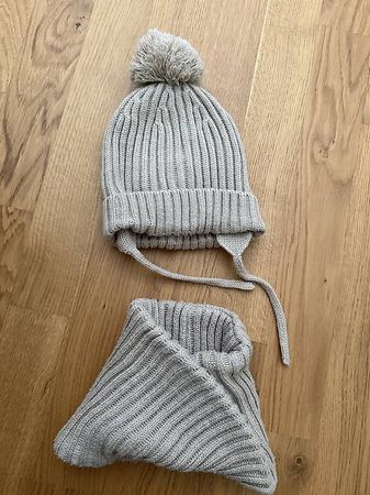 Set Schal Mütze Baby 86 beige Winter Herbst Zara