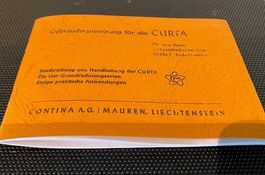 Nachdruck:50 Seitige Gebrauchsanweisung Curta Rechenmaschine