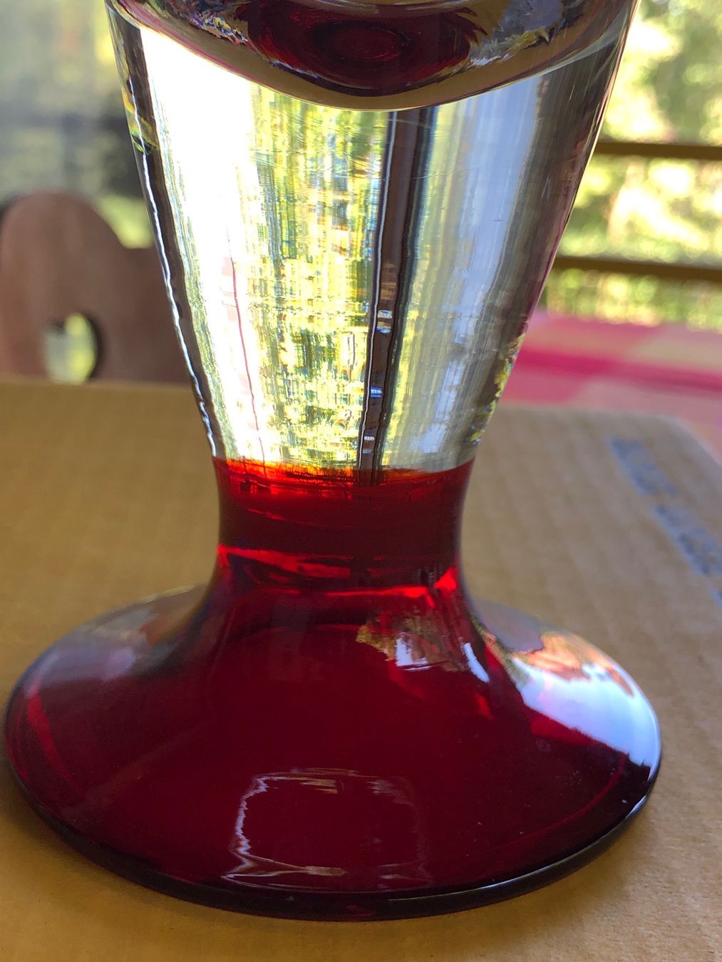 Bicchieri: 6 Coupe-Gläser mit rotem Fuss – Usato da Fällanden venduto da Sariko 1