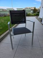 2 Gartenstühle Metall silber sehr guter Zustand
