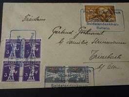 10. Mai 1925, KASTENSTEMPEL BASEL-ZÜRICH; SOLDATENDENKMAL