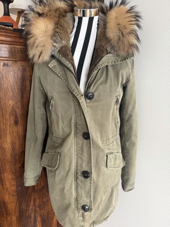 Blonde No.8 Parka Jacke Gr.36/S Khaki mit Pelz