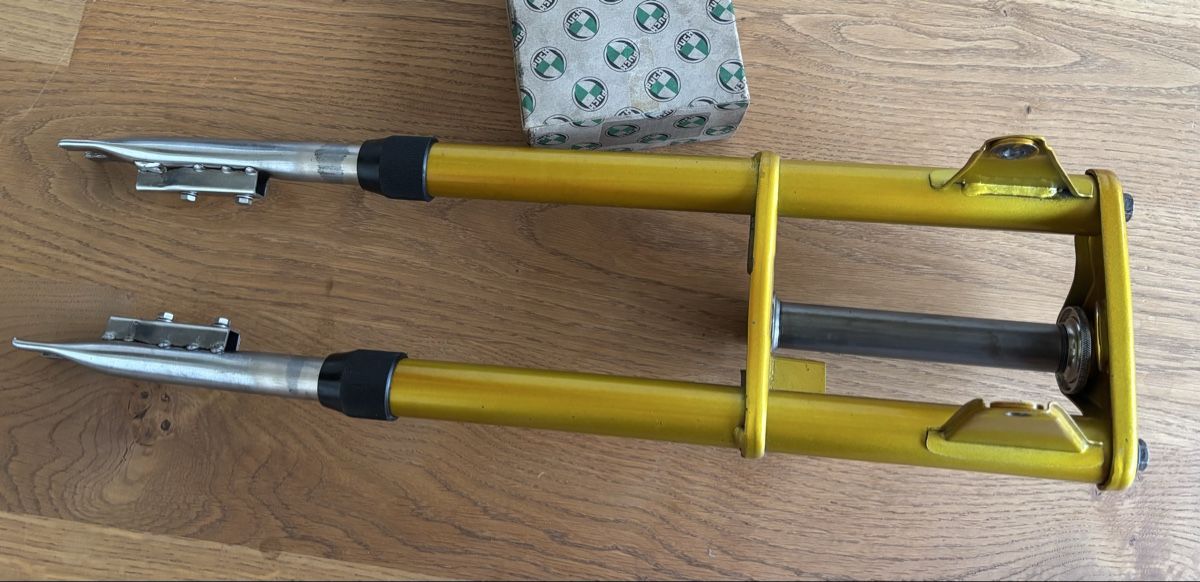 Puch Ciclomotori: Original Puch MAXI-N Gabel Zitronengelb – Usato da Gerlafingen venduto da alpenbrevet 8