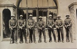Fotokarte, Militär, Gruppe, Gewehr