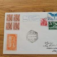 Luftpost Locarno Barcelona 1940