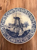 Delfts Blauw Wandteller Chemkefa Holland Winter Szene 48cm