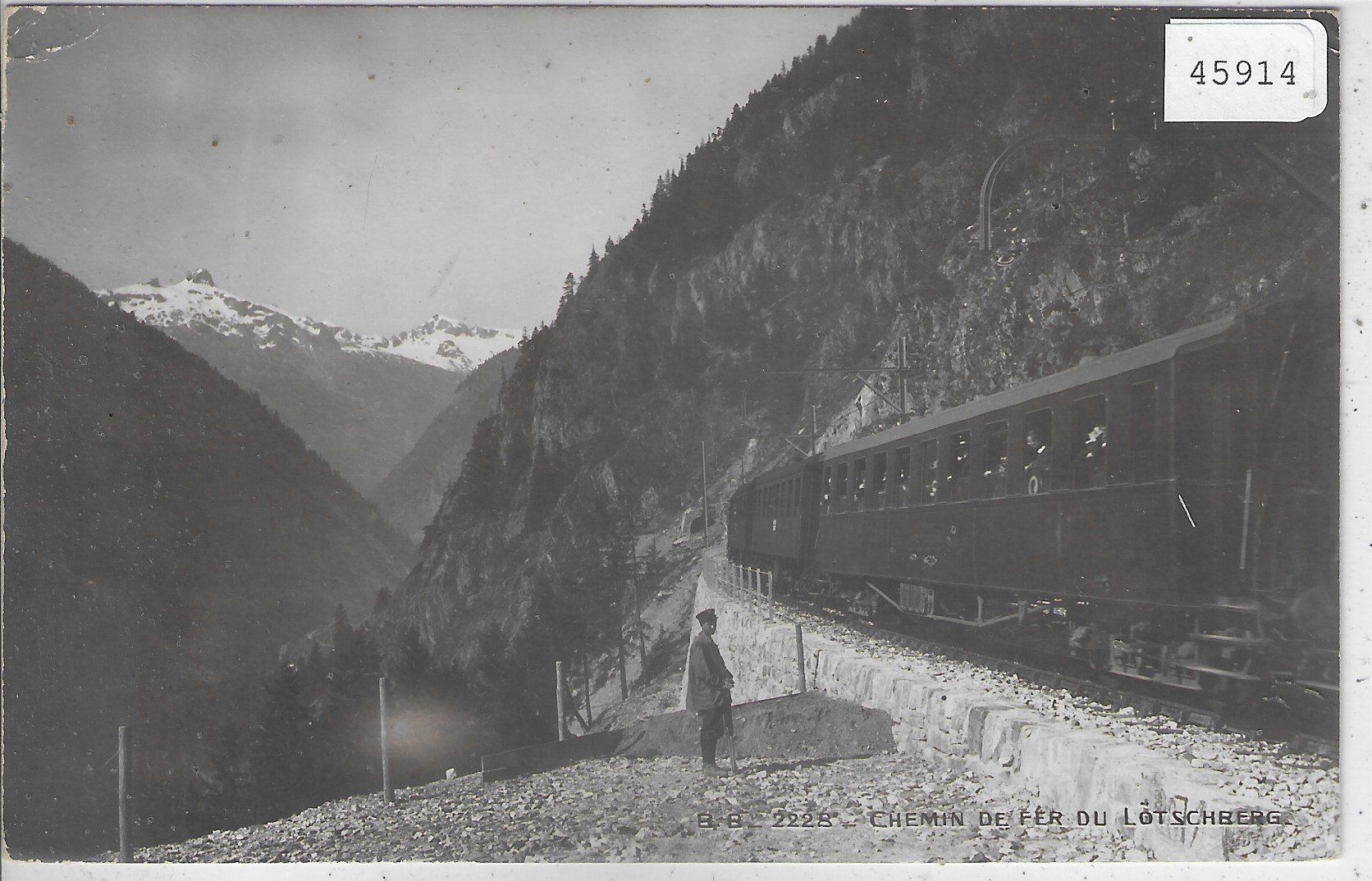 Cartoline postali: Chemin de fer du Lötschberg - Lötschbergbahn – Usato da Ettingen venduto da Kartenplanet