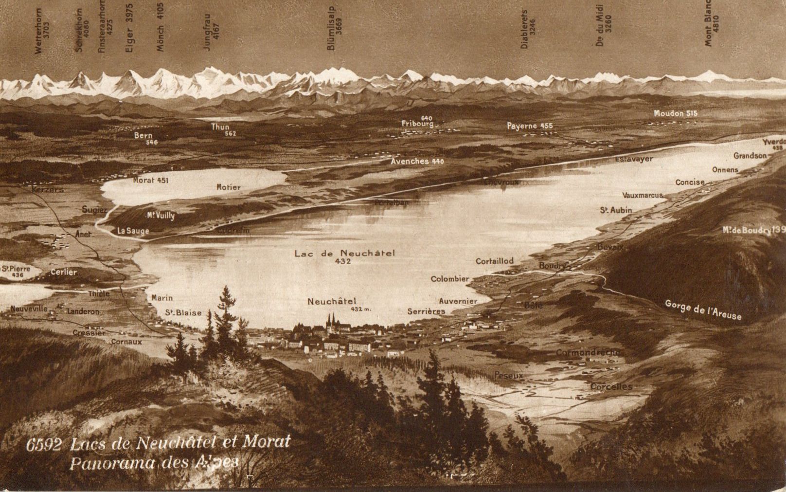 Cartes postales: Lacs deNeuchâtel et Morat – Neuf (Voir description) à Melano par pisonsdro