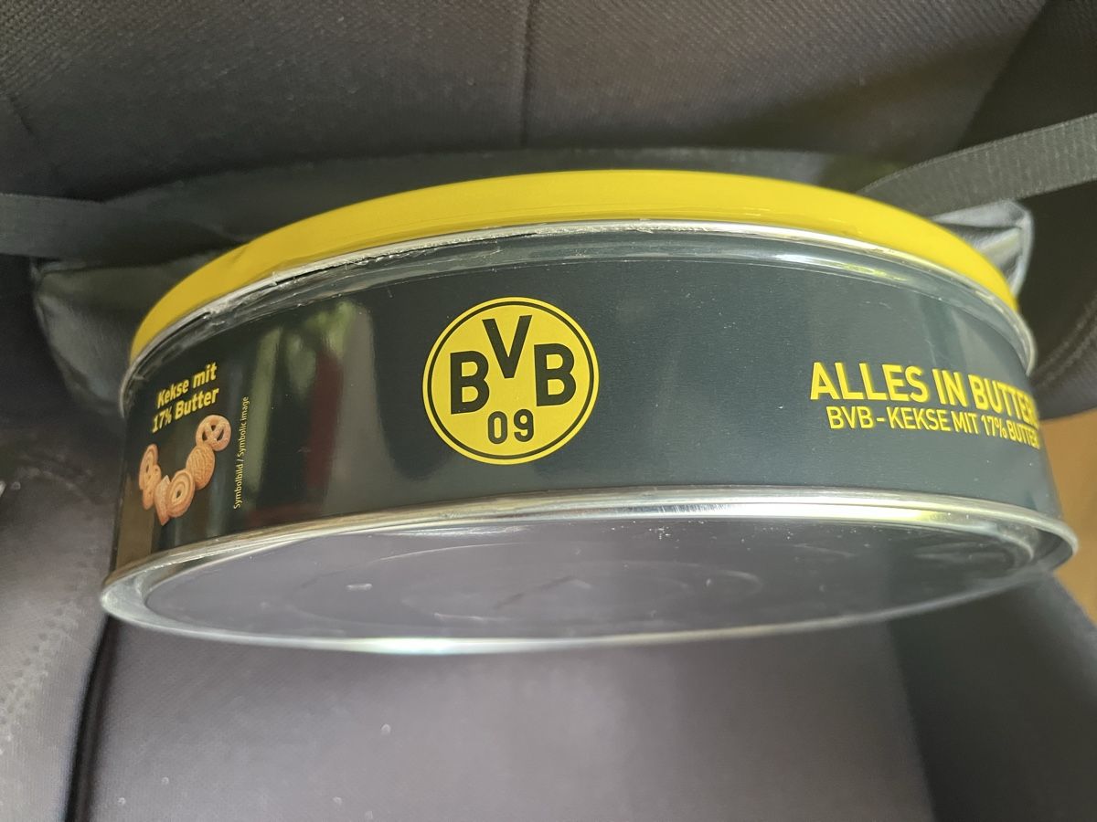 Schilder: Borussia Dortmund Blechdose – Gebraucht aus Romanshorn von Apfelschuss 1