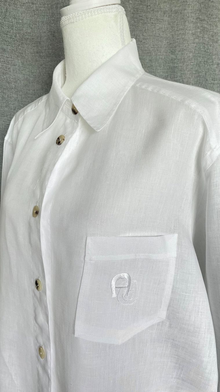Aigner Camicette: Aigner Longbluse aus Leinen Grösse 44 – Usato da Oberwil BL venduto da Leni-Mischi 3
