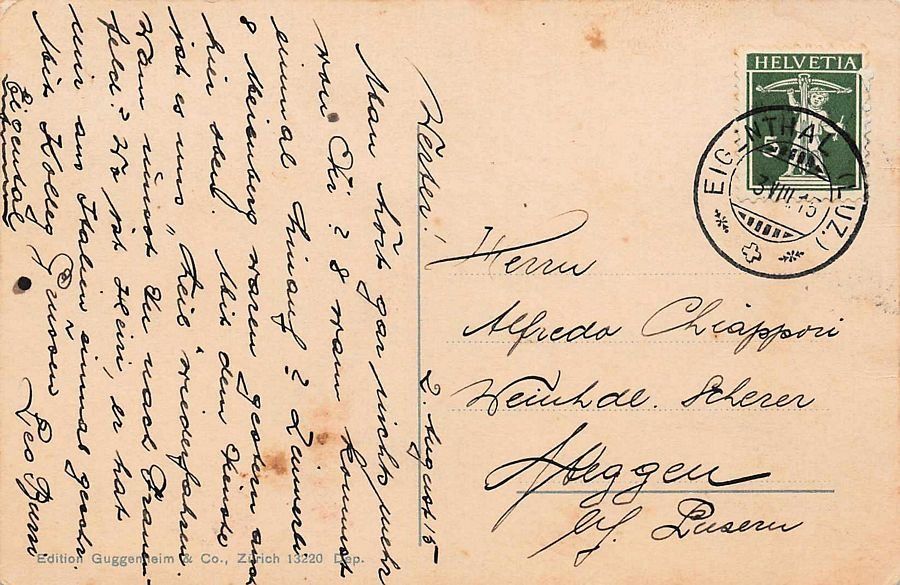 Cartoline postali: Die schweizerischen Heerführer, gelaufen 1915 – Usato da Frauenfeld venduto da POML 1