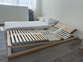 Lattenrost verstellbar mit Matratze 90x200