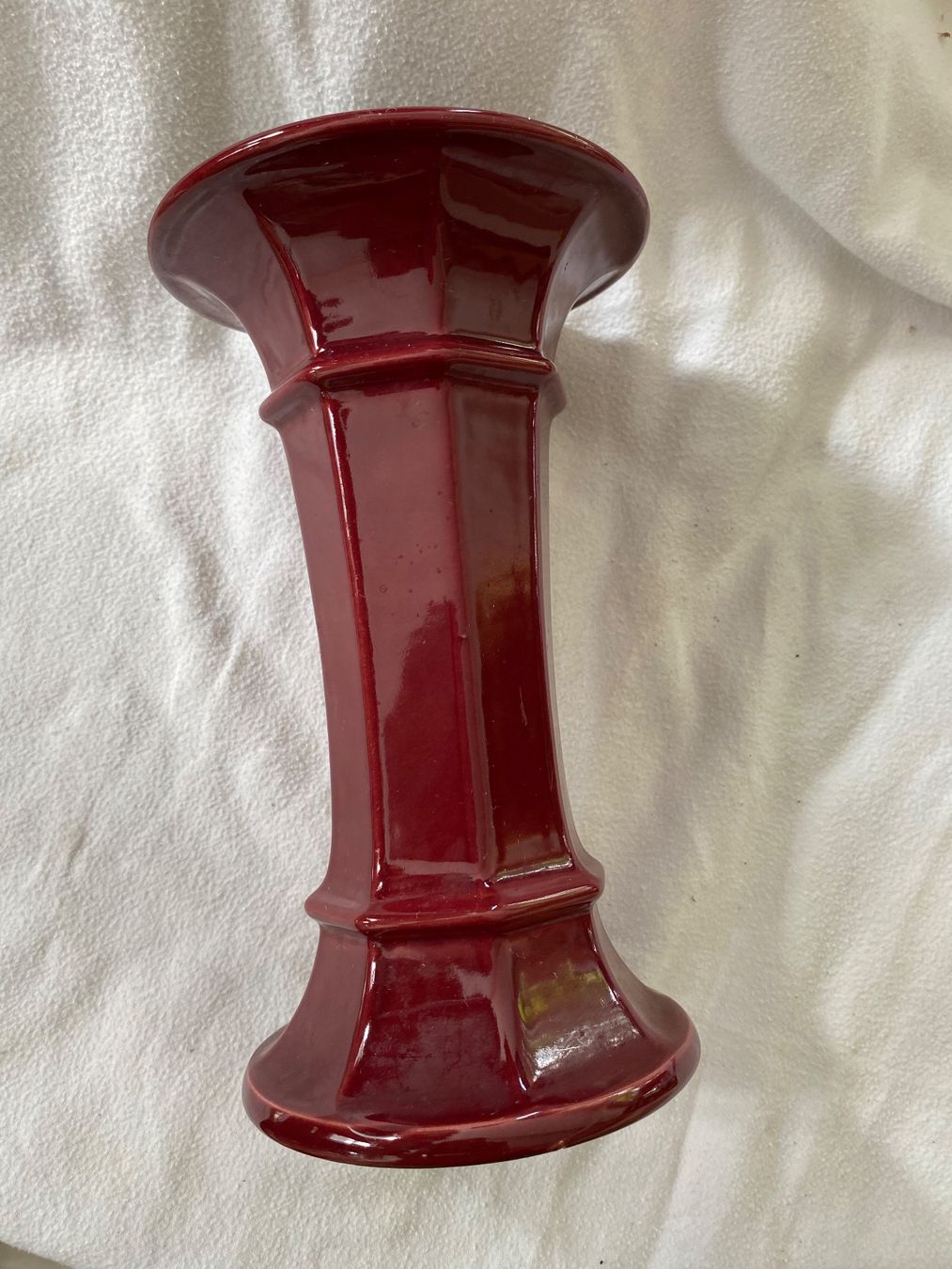 Vasi & Recipienti: Keramikvase, glasiert, Säulenform, dunkelrot – Usato da Tecknau venduto da Gluschtikum 3