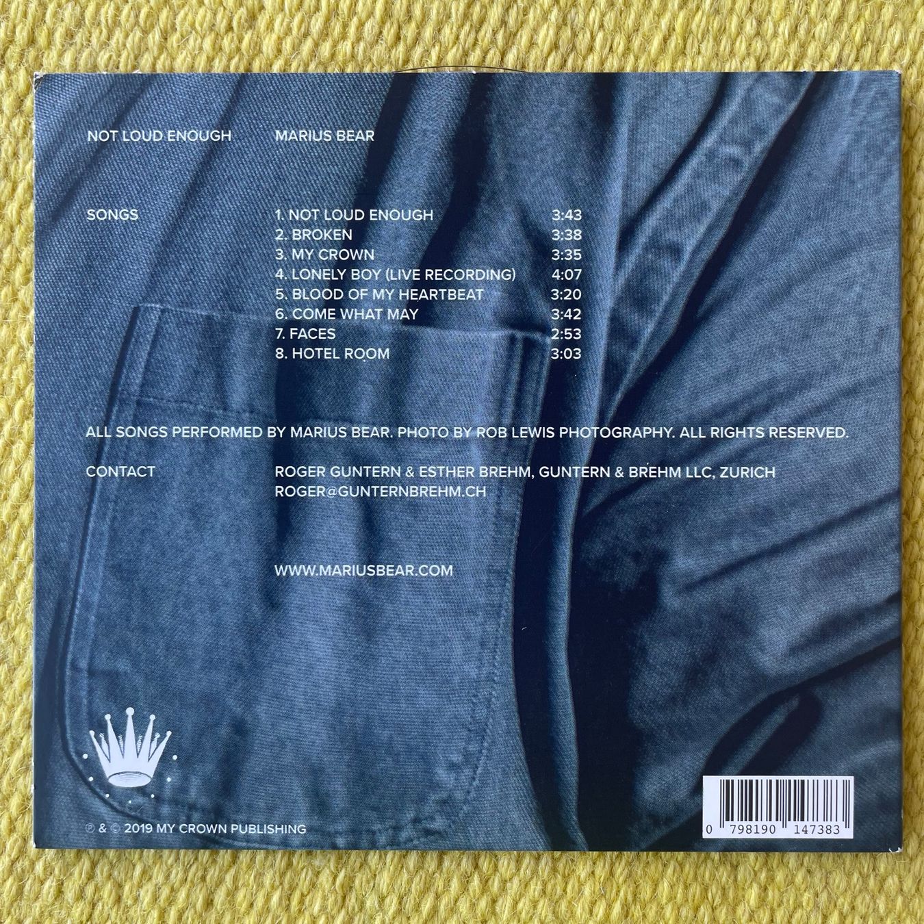 CDs: MARIUS BEAR-NOT LOUD ENOUGH (DIGIPACK) – Gebraucht aus Rorschacherberg von CD-Roli 1
