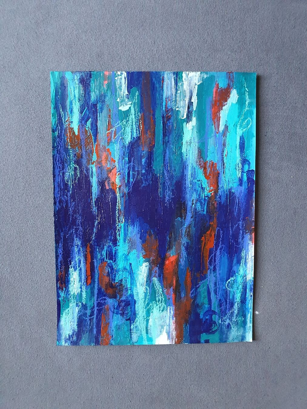 Gemälde: Abstraktes Bild auf Mixed Media Paper – Neu (gemäss Beschreibung) aus Wimmis von hel_m26m 1