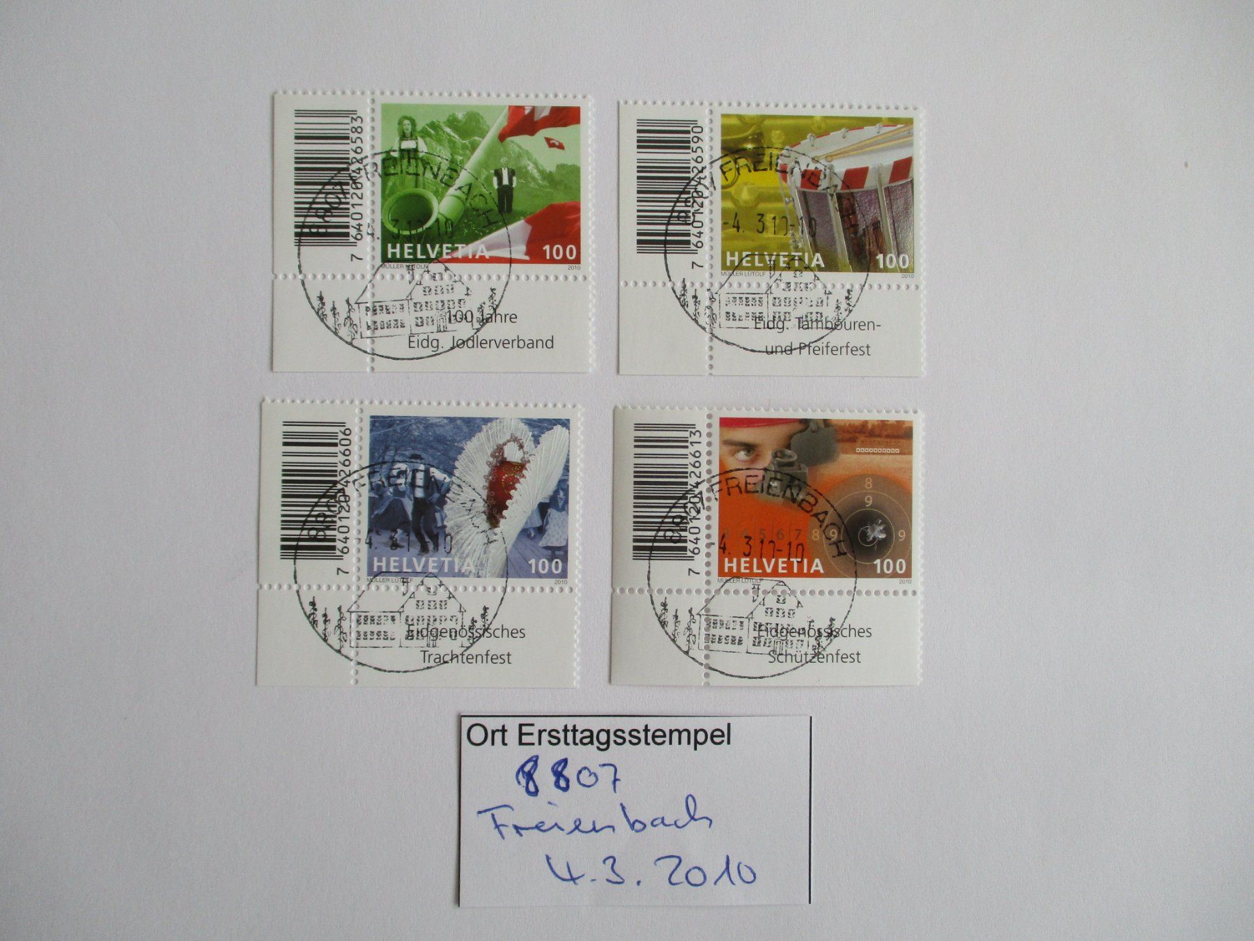 Alle Briefmarken: Voll Ort Ersttagsstempel 8807 Freienbach – Gebraucht aus Langnau b. Reiden von Aktuell88