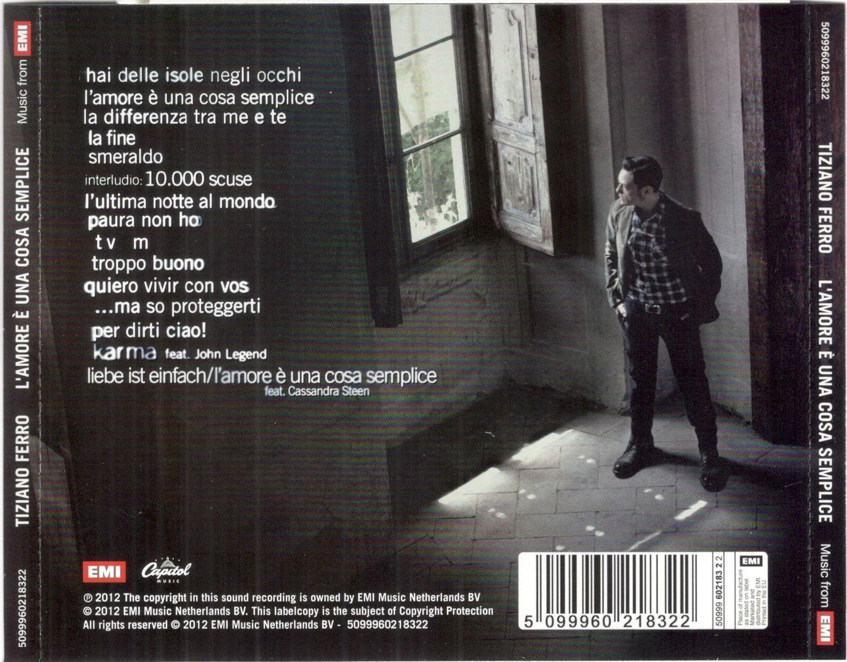 CD: Tiziano Ferro CD L’amore È Una Cosa Semplice – Usato da St. Margarethen TG venduto da ursk10 1