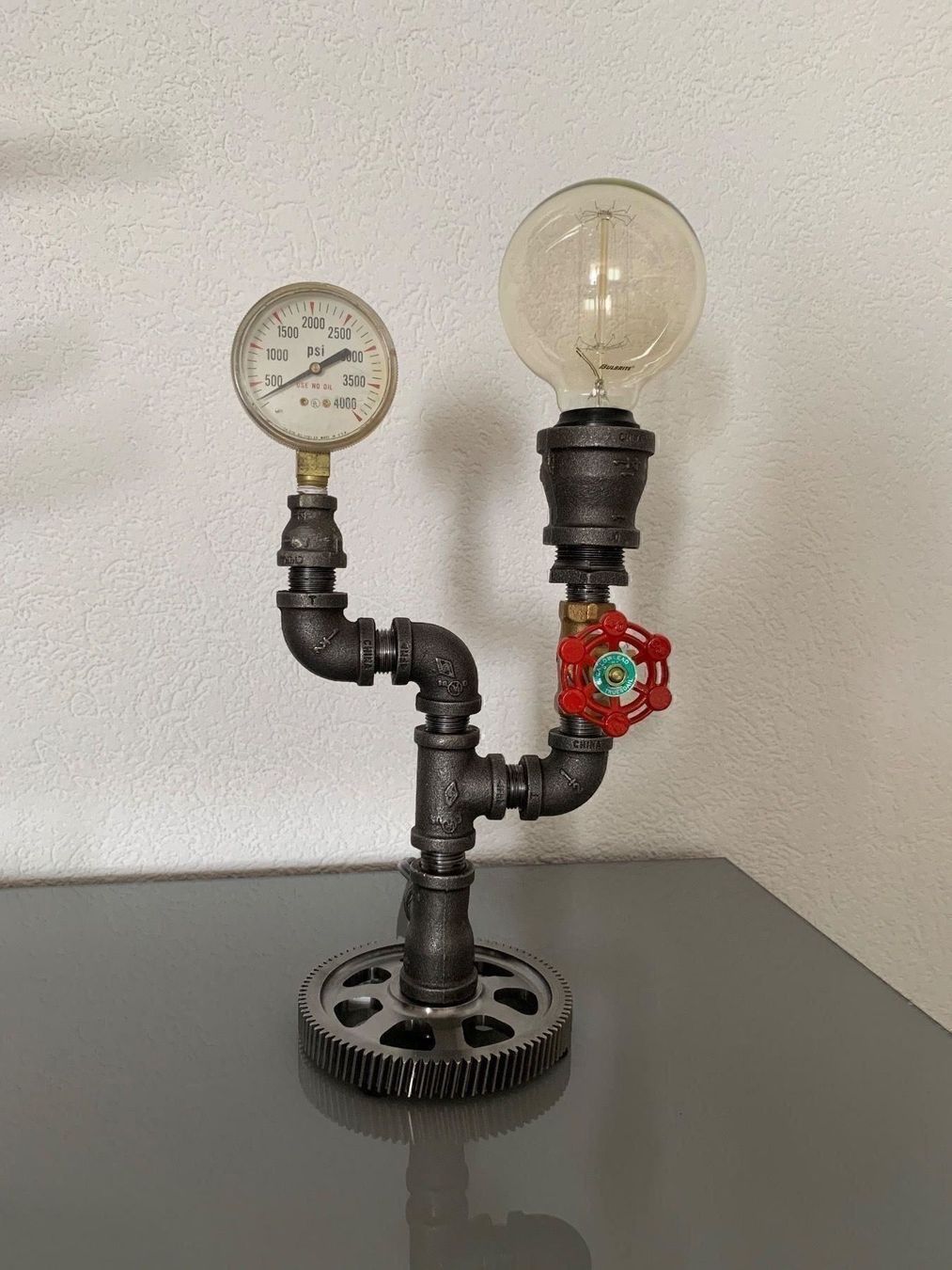 Lampen: Lampe steampunk industriel valve on/off – Neu (gemäss Beschreibung) aus MORGES von thaiti