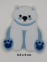 LARS - EISBÄR - Aufnäher - Aufbügler - Stickerei - 6,5x6cm