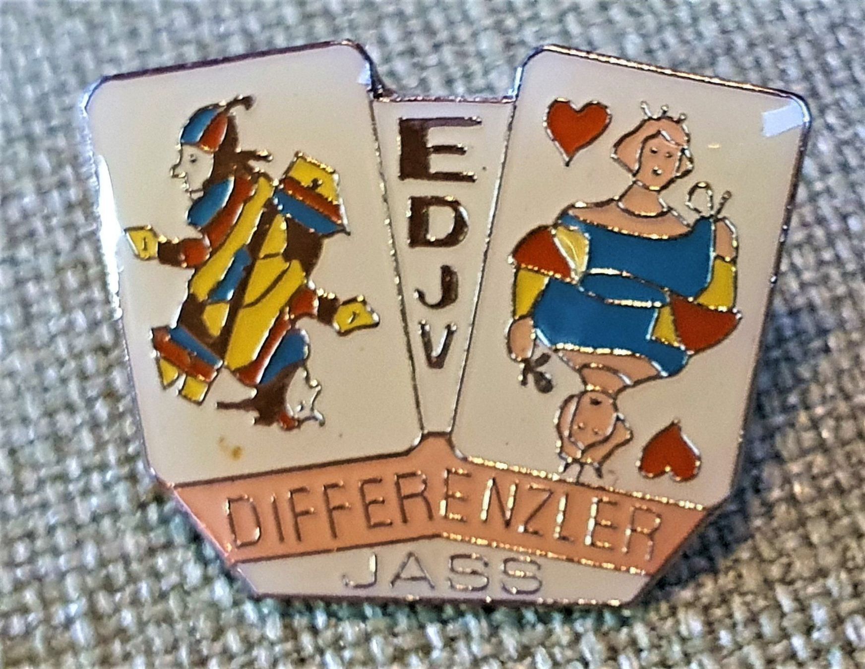 Placchette & Badge: J110 - Pin Jasskarten Differenzler EDJV – Usato da Reinach BL venduto da Boston-Verkauf