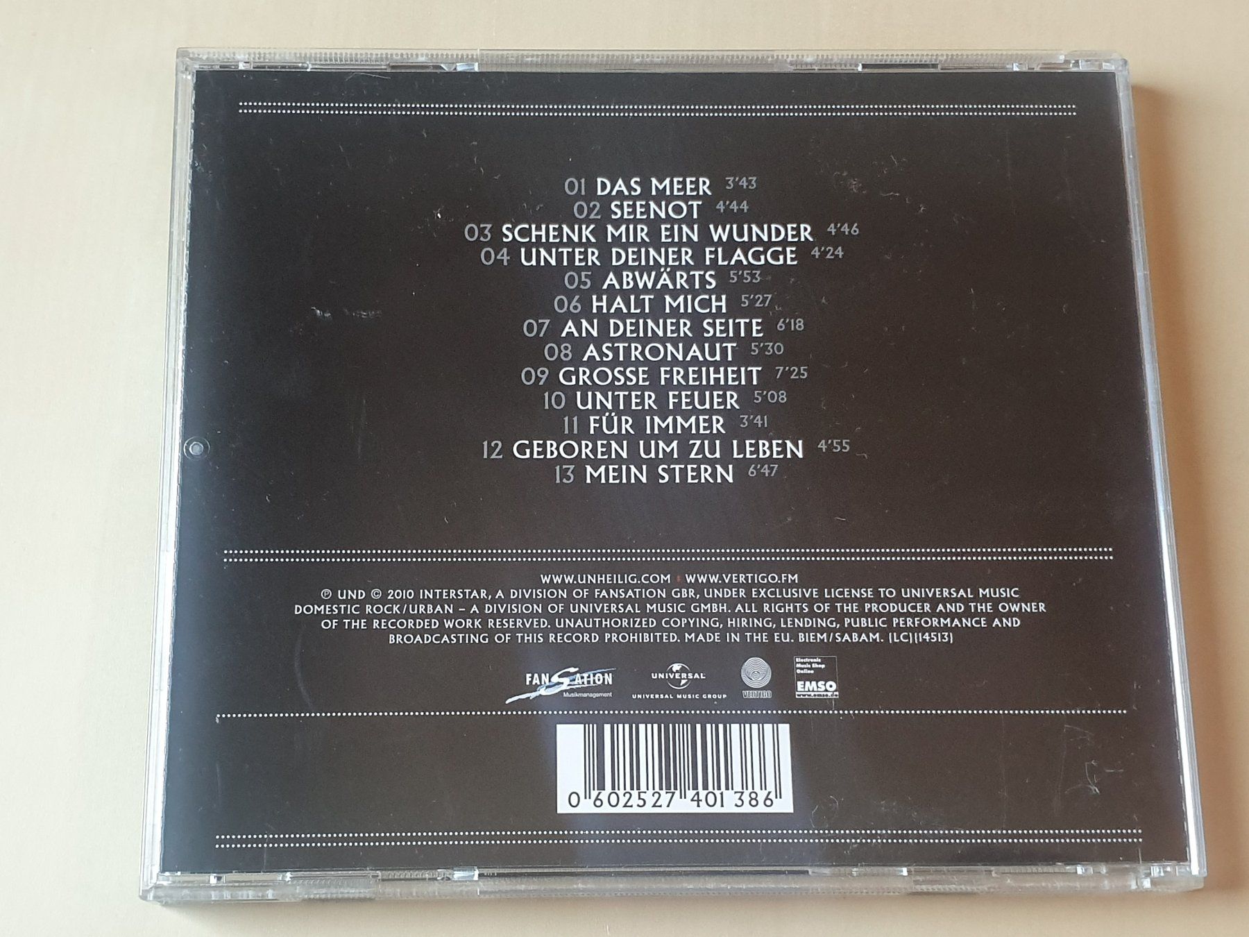 CDs: Unheilig Grosse Freiheit Live – Gebraucht aus Stansstad von collectorsshop 1