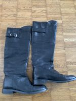 Stokton leder stiefel schwarz