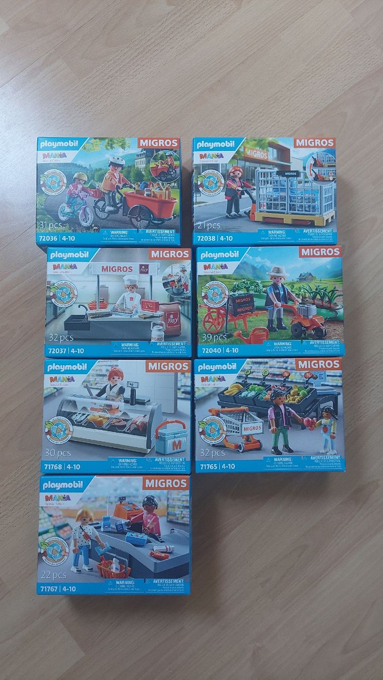 Playmobil Giocattoli: Playmobil Sets Migros – Nuovo e nell'imballaggio originale da Zürich venduto da Cindarel