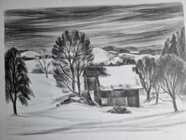 A.EICHENBERGER LITHOGRAPHIE SIGNIERT NUMMERIERT