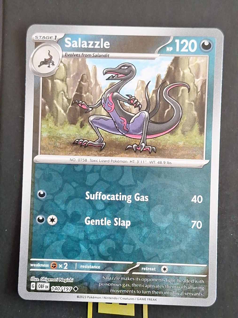 Pokémon Carte collezionabili: Salazzle - Pokemon Reverse Holo Obsidian Flames – Usato da Altstätten SG venduto da GGsGameshop
