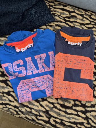 T-Shirts Superdry Osaka Blau Dunkelblau Grösse M 2er Pack