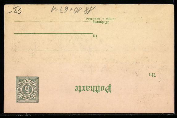 Cancelleria postale: Litho Stuttgart, Ausstellung 1896, Messe – Usato da Berlin venduto da bartko-reher 1