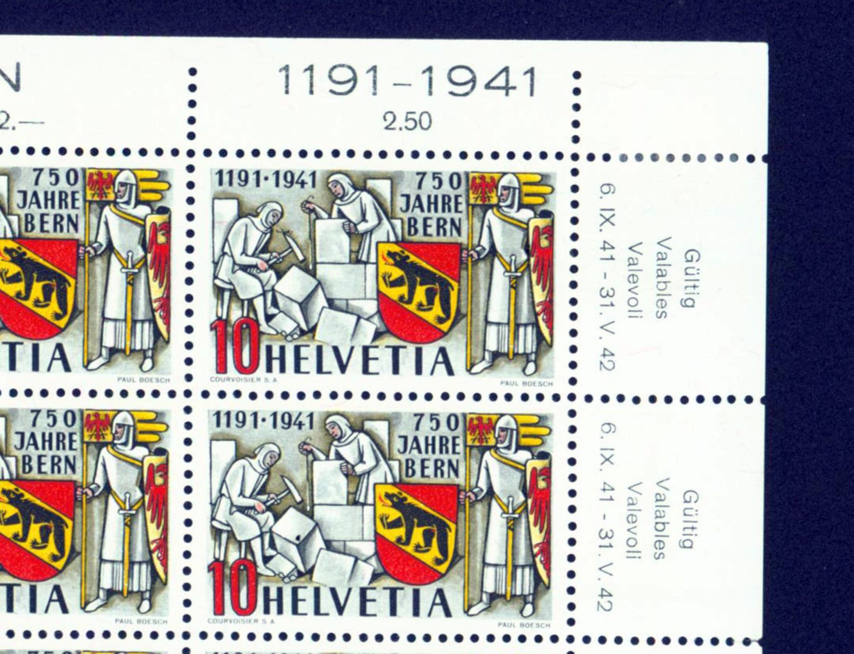Tutti i francobolli: Kleinbogen 1941 mit Spinne auf Hammer (C250) – Usato da Seuzach venduto da Harri19 1