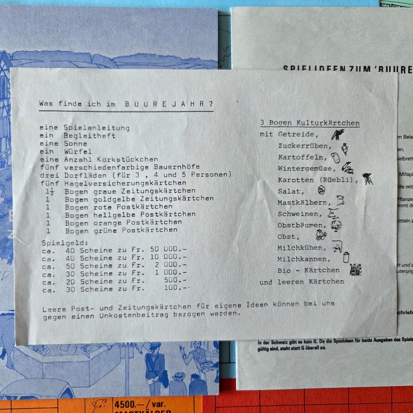 Giochi: Spiel Buurejahr 1987 – Usato da Gossau SG venduto da tenerife11 7