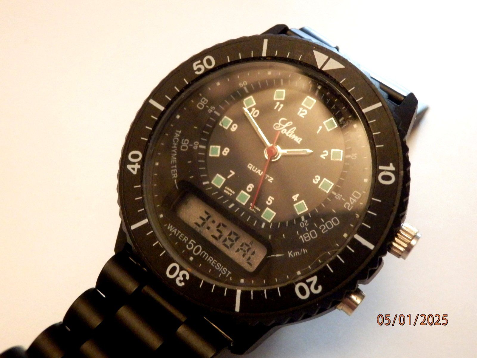 Orologi: Solina, Quartz, Multifunktion, 39mm, digital und analog, neu – Usato da Ueberstorf venduto da dinbau 7