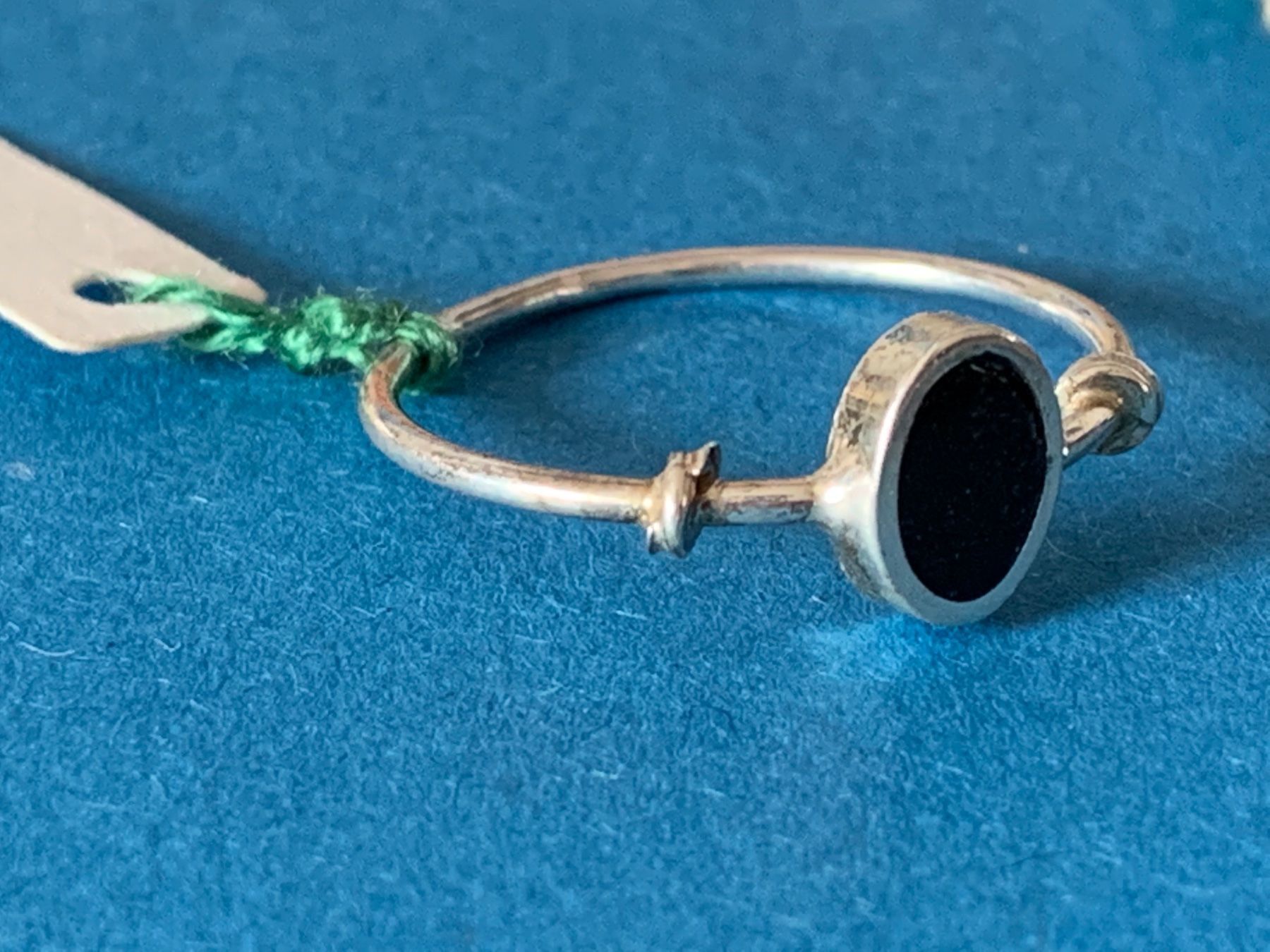 Onyx Anelli: Silberring ovaler Onyx pro Stk. (49-53) – Usato da Dittingen venduto da Bellevista 5