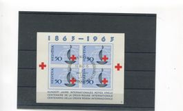 1963 Rotkreuz Block mit Exposition O