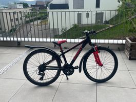 Ghost MountainBike für Kinder 24 Zoll schwarz und rot