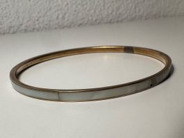 Perlmutt Armreif Armring Nr2 Messing Vintage 60er 70er Jahre