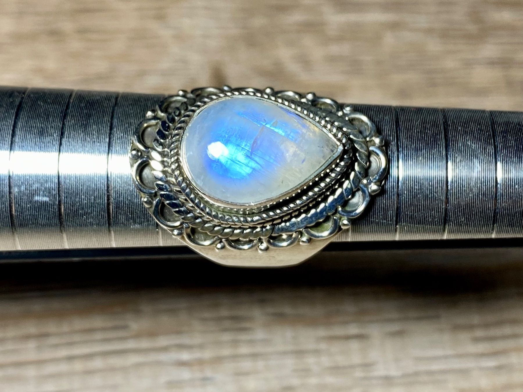 Anelli: Orientalischer Silber 925 Ring mit natürlichem Mondstein – Nuovo e nell'imballaggio originale da Laax venduto da Kiki_Kingdom3 4