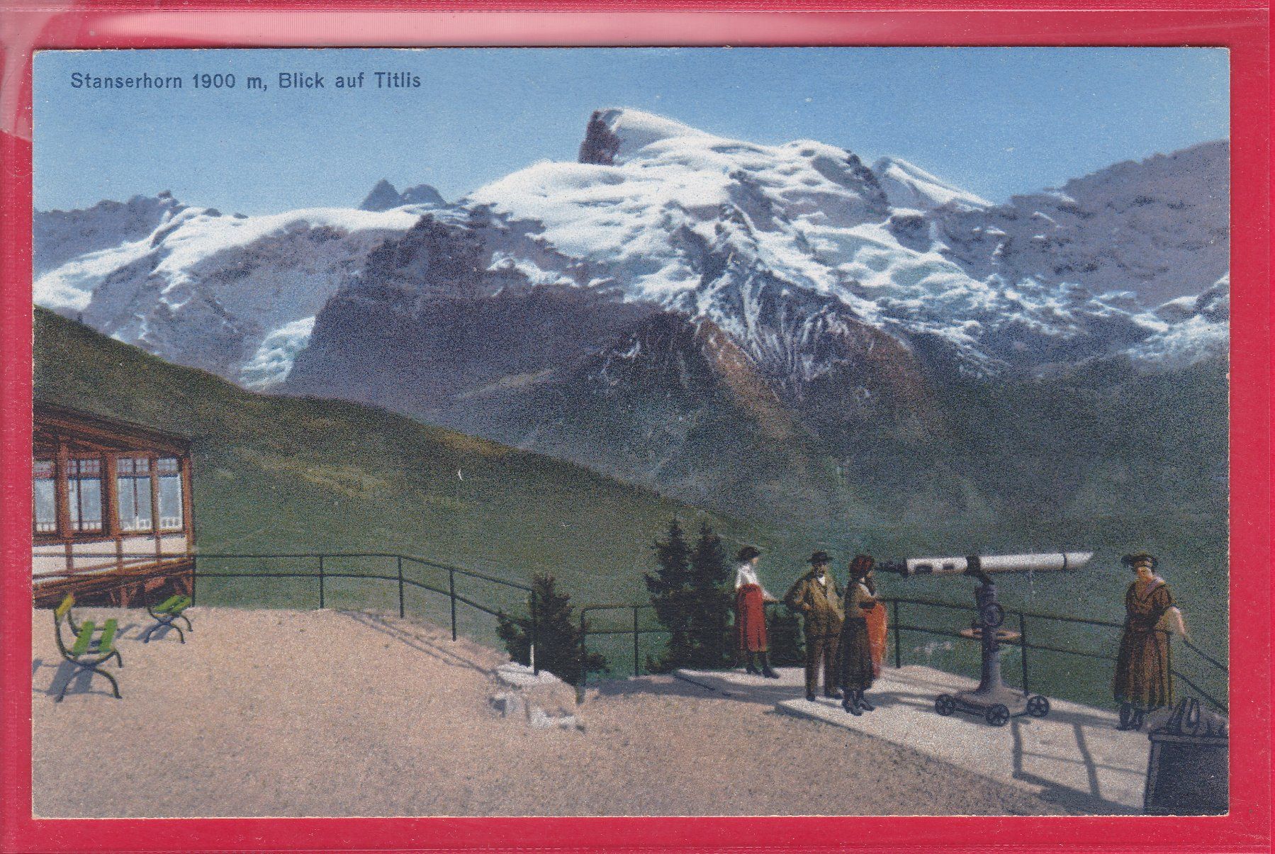 Cartoline postali: STANSERHORN 1900m BLICK AUF TITLIS – Usato da Oberrieden venduto da Gebirgsstelze