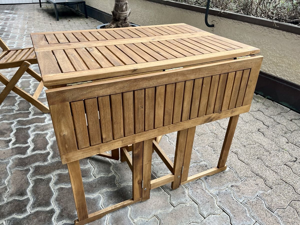 Tavoli: Gartentisch Balkontisch Holz, klappbar 90x90 – Usato da Zürich venduto da nat_yds5 4