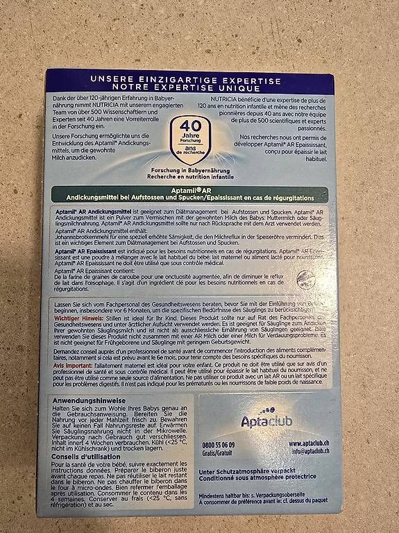 Aliments & Spécialités: Aptamil AR Andickungsmittel – D'occasion à Rheinfelden par min_nl92 1