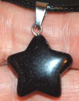 Halskette X-784 – Stern Obsidian 20x20mm