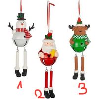 Baumschmuck Weihnachts Figuren mit Glocke und bew. Beinen