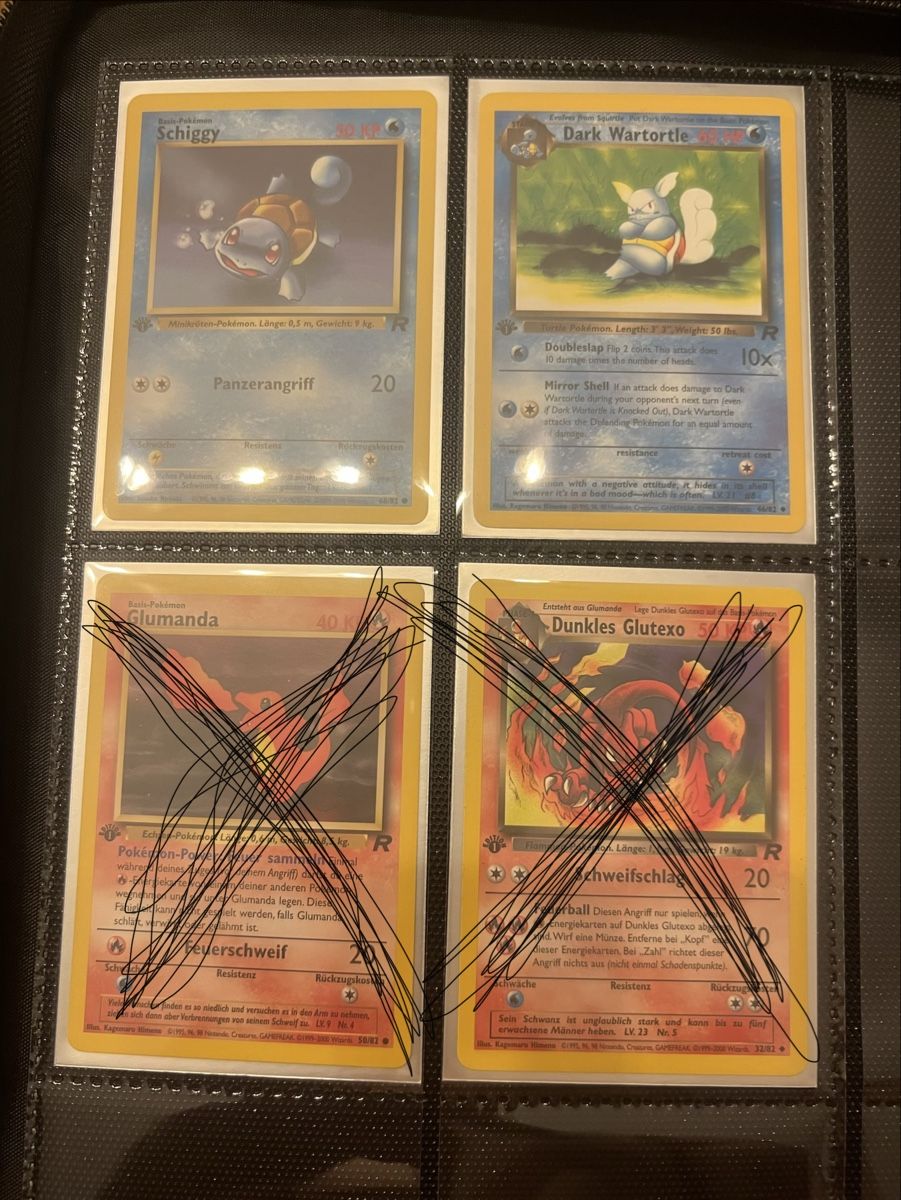 Pokémon Carte collezionabili: Schiggy, Dark Wartortle 1st Edition - Team Rocket – Usato da Aesch BL venduto da Svenski47