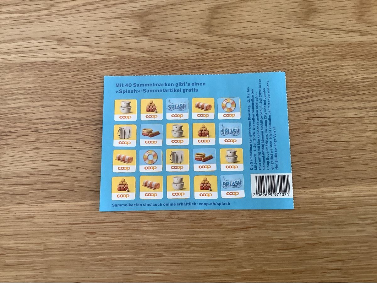 Coop Raccolte di bollini & punti: 40 Sammelmarken Splash,Coop  – Nuovo (secondo la descrizione) da Volketswil venduto da Antonio282 1