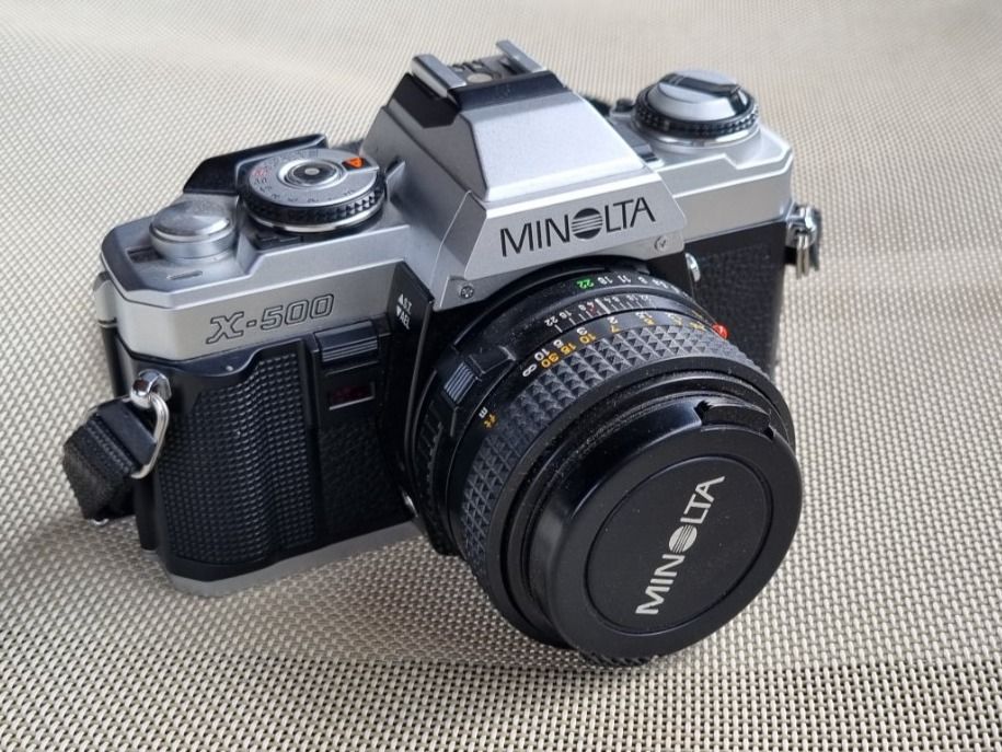 Appareil Photo Minolta X-500 Vintage - Boîtier Nu, à Réparer Ou Pour Pièces, Argentique Reflex