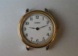 Damenuhr M-Watch goldfarbig Mondaine